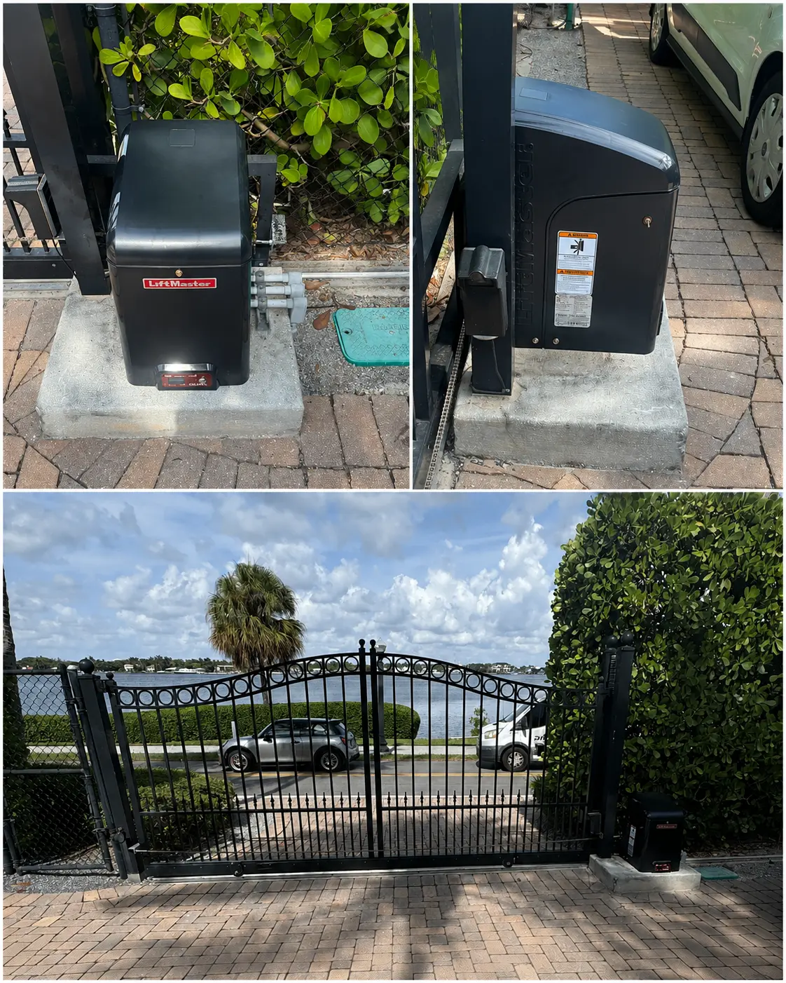 Secure driveway entrance gate